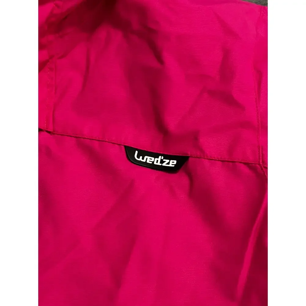 Wedze Decathlon Kids 10 yr old Ski Jacket Neon Pink Orange Waterproofof Coat